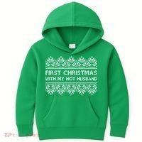 First Christmas With My Hot Husband Kids Hoodie thumb 0