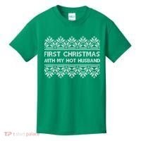 First Christmas With My Hot Husband Kids T-Shirt thumb 0