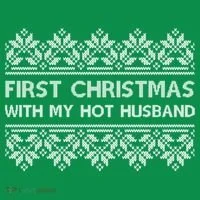 First Christmas With My Hot Husband Kids T-Shirt thumb 4