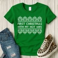 First Christmas With My Hot Wife Women's T-Shirt thumb 3