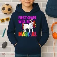 First Grade Will Be Magical Kids Hoodie thumb 2