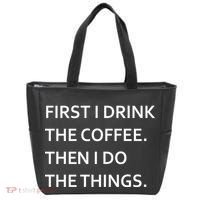 First I Drink Coffee Then I Do Things Funny Tote Bag thumb 0
