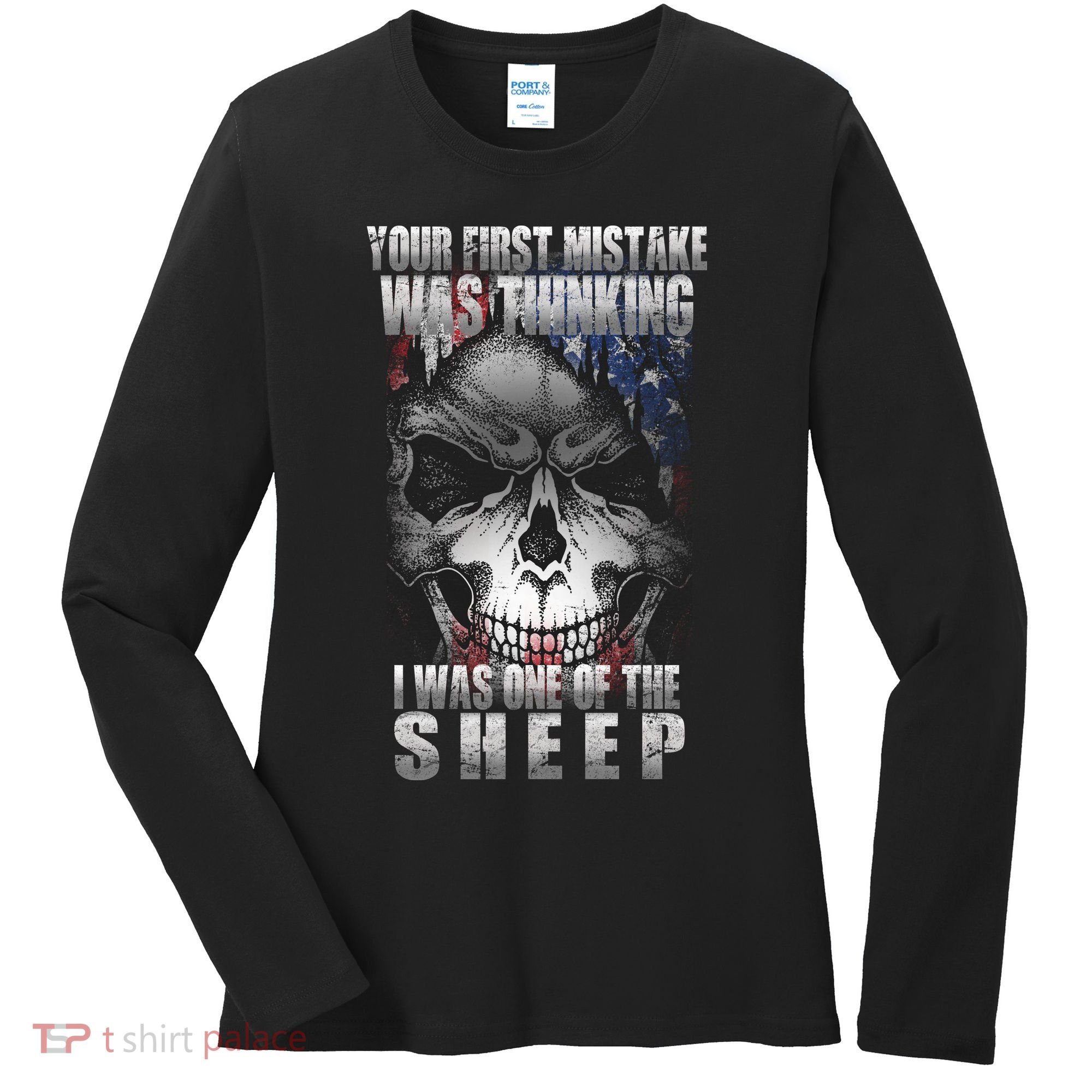 First Mistake Was Thinking I Was One Of the Sheep Women's Long Sleeve Shirt