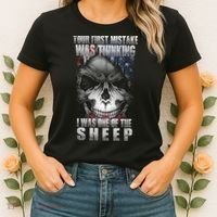 First Mistake Was Thinking I Was One Of the Sheep Women's T-Shirt thumb 2