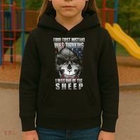 First Mistake Was Thinking I Was One Of the Sheep Kids Hoodie thumb 3