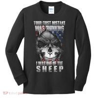 First Mistake Was Thinking I Was One Of the Sheep Kids Long Sleeve Shirt thumb 0