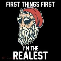 First Things First I'm the Realest Cool Santa Women's Hoodie thumb 2