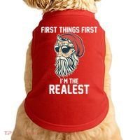 First Things First I'm the Realest Cool Santa Doggie Tank thumb 0
