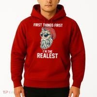 First Things First I'm the Realest Cool Santa Hoodie thumb 2
