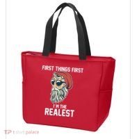 First Things First I'm the Realest Cool Santa Tote Bag thumb 3