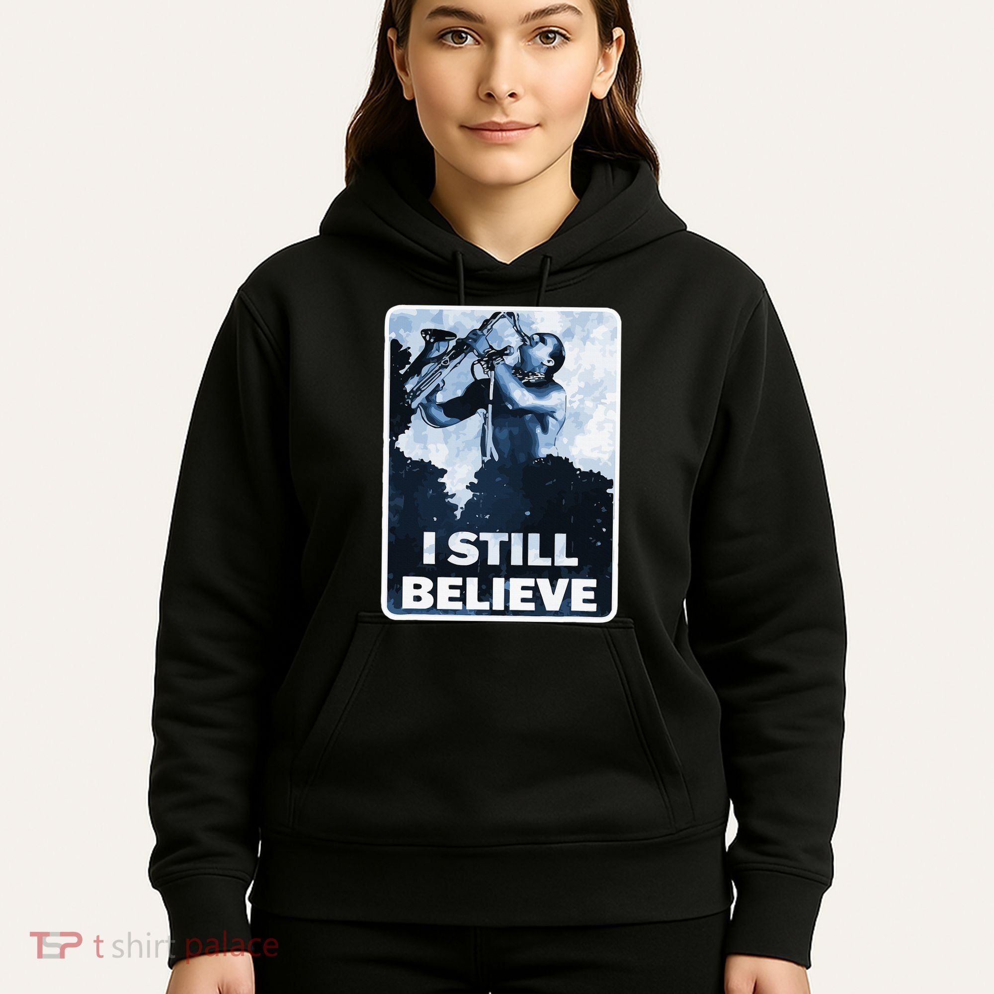 Funny I Still Believe Sax Man Nun Nerd Geek Graphic Hoodie