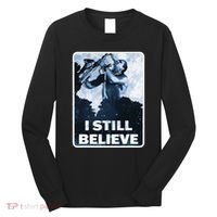 Funny I Still Believe Sax Man Nun Nerd Geek Graphic Long Sleeve Shirt thumb 0