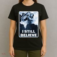 Funny I Still Believe Sax Man Nun Nerd Geek Graphic T-Shirt thumb 4