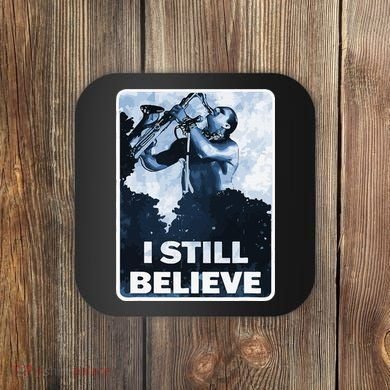 Funny I Still Believe Sax Man Nun Nerd Geek Graphic Coaster