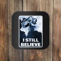 Funny I Still Believe Sax Man Nun Nerd Geek Graphic Coaster thumb 0