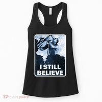 Funny I Still Believe Sax Man Nun Nerd Geek Graphic Women's Tank Top thumb 0
