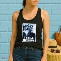 Funny I Still Believe Sax Man Nun Nerd Geek Graphic Women's Tank Top thumb 2