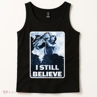 Funny I Still Believe Sax Man Nun Nerd Geek Graphic Tank Top thumb 2