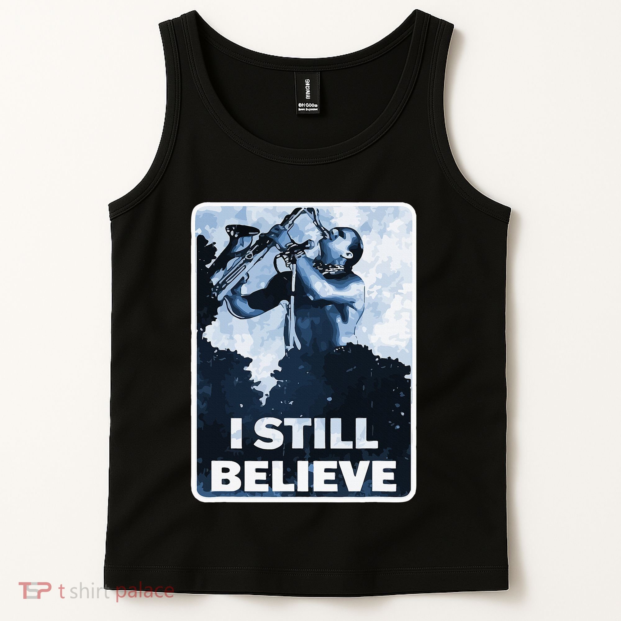 Funny I Still Believe Sax Man Nun Nerd Geek Graphic Tank Top