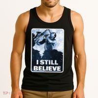 Funny I Still Believe Sax Man Nun Nerd Geek Graphic Tank Top thumb 3
