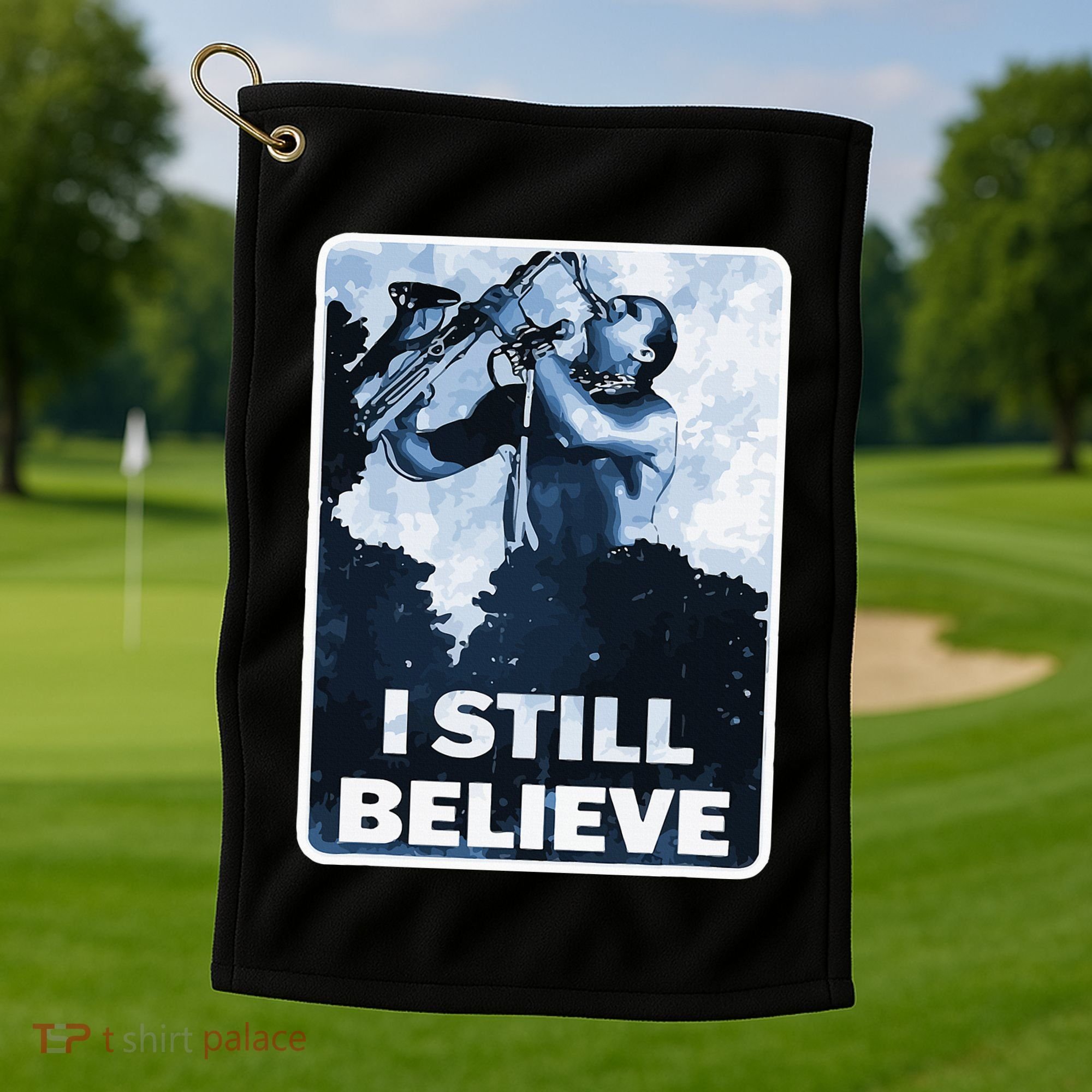 Funny I Still Believe Sax Man Nun Nerd Geek Graphic Golf Towel