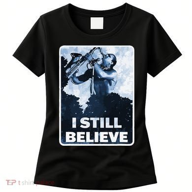 Funny I Still Believe Sax Man Nun Nerd Geek Graphic Women's T-Shirt