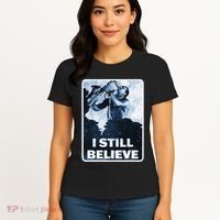 Funny I Still Believe Sax Man Nun Nerd Geek Graphic Women's T-Shirt thumb 4