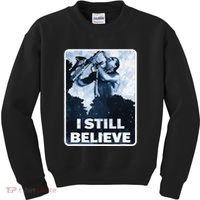 Funny I Still Believe Sax Man Nun Nerd Geek Graphic Kids Sweatshirt thumb 0