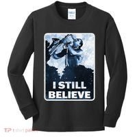 Funny I Still Believe Sax Man Nun Nerd Geek Graphic Kids Long Sleeve Shirt thumb 0