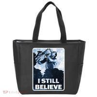 Funny I Still Believe Sax Man Nun Nerd Geek Graphic Tote Bag thumb 0
