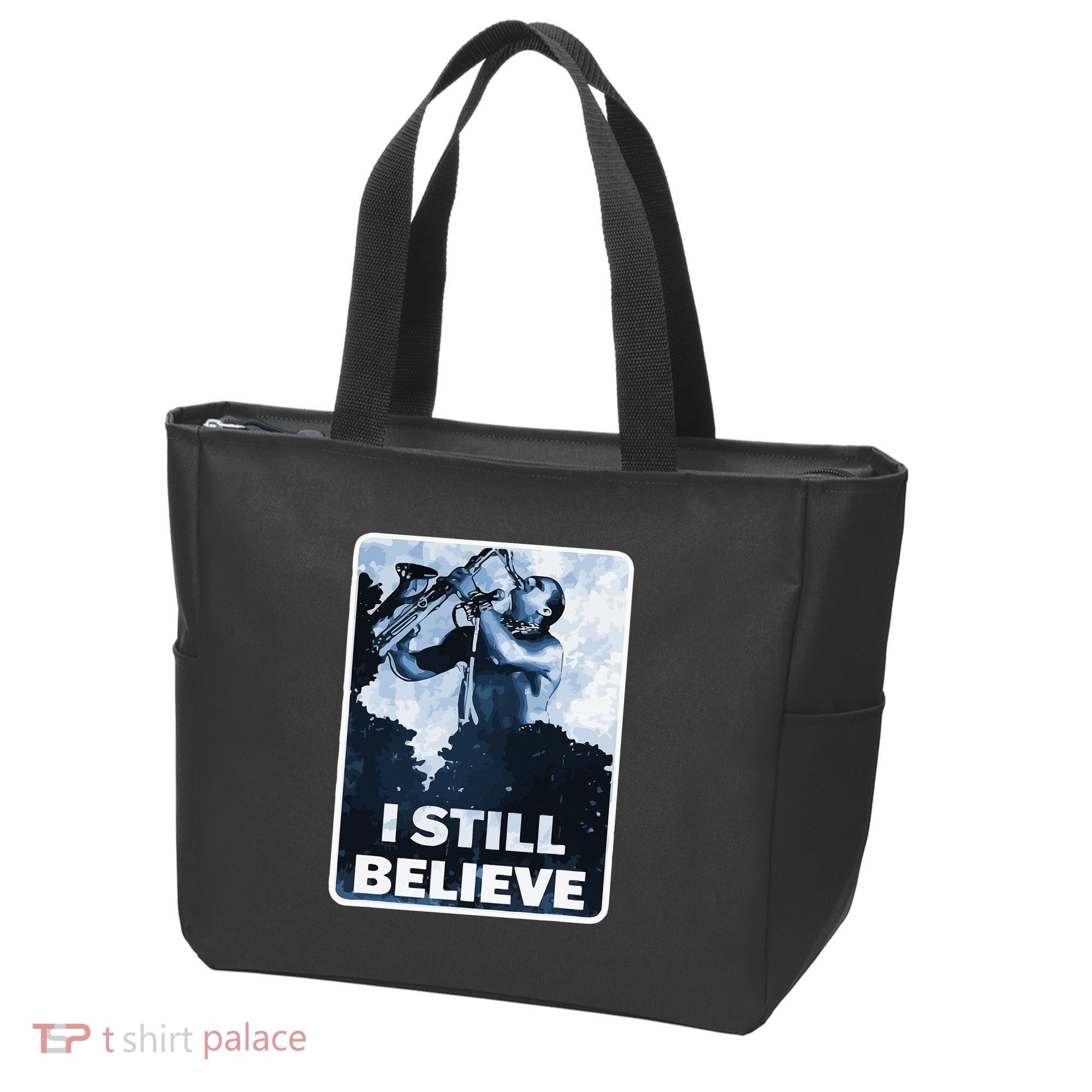 Funny I Still Believe Sax Man Nun Nerd Geek Graphic Tote Bag