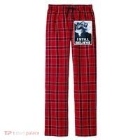 Funny I Still Believe Sax Man Nun Nerd Geek Graphic Men's Flannel Plaid Pajama Pants thumb 0