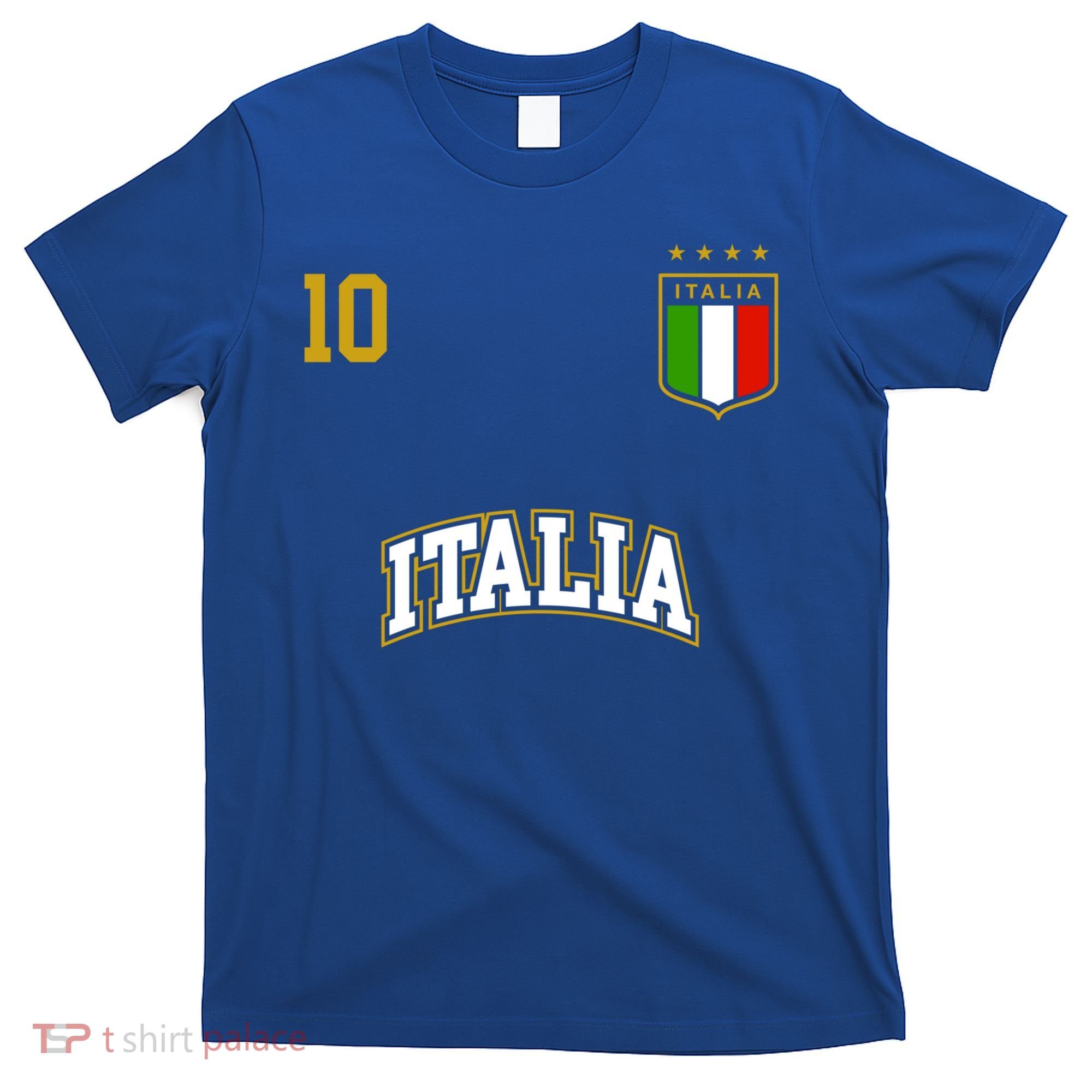 Funny Italy Soccer Team Gift Number 10 Sports Italian Flag Gift T-Shirt