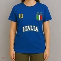 Funny Italy Soccer Team Gift Number 10 Sports Italian Flag Gift T-Shirt thumb 4