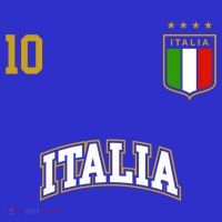 Funny Italy Soccer Team Gift Number 10 Sports Italian Flag Gift T-Shirt thumb 7