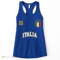 Funny Italy Soccer Team Gift Number 10 Sports Italian Flag Gift Women's Tank Top thumb 0