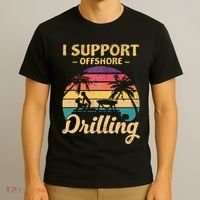 Funny I Support Offshore Drilling Pontoon Boat T-Shirt thumb 3
