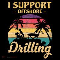 Funny I Support Offshore Drilling Pontoon Boat Bucket Hat thumb 4