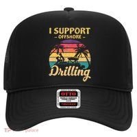 Funny I Support Offshore Drilling Pontoon Boat Hat thumb 0