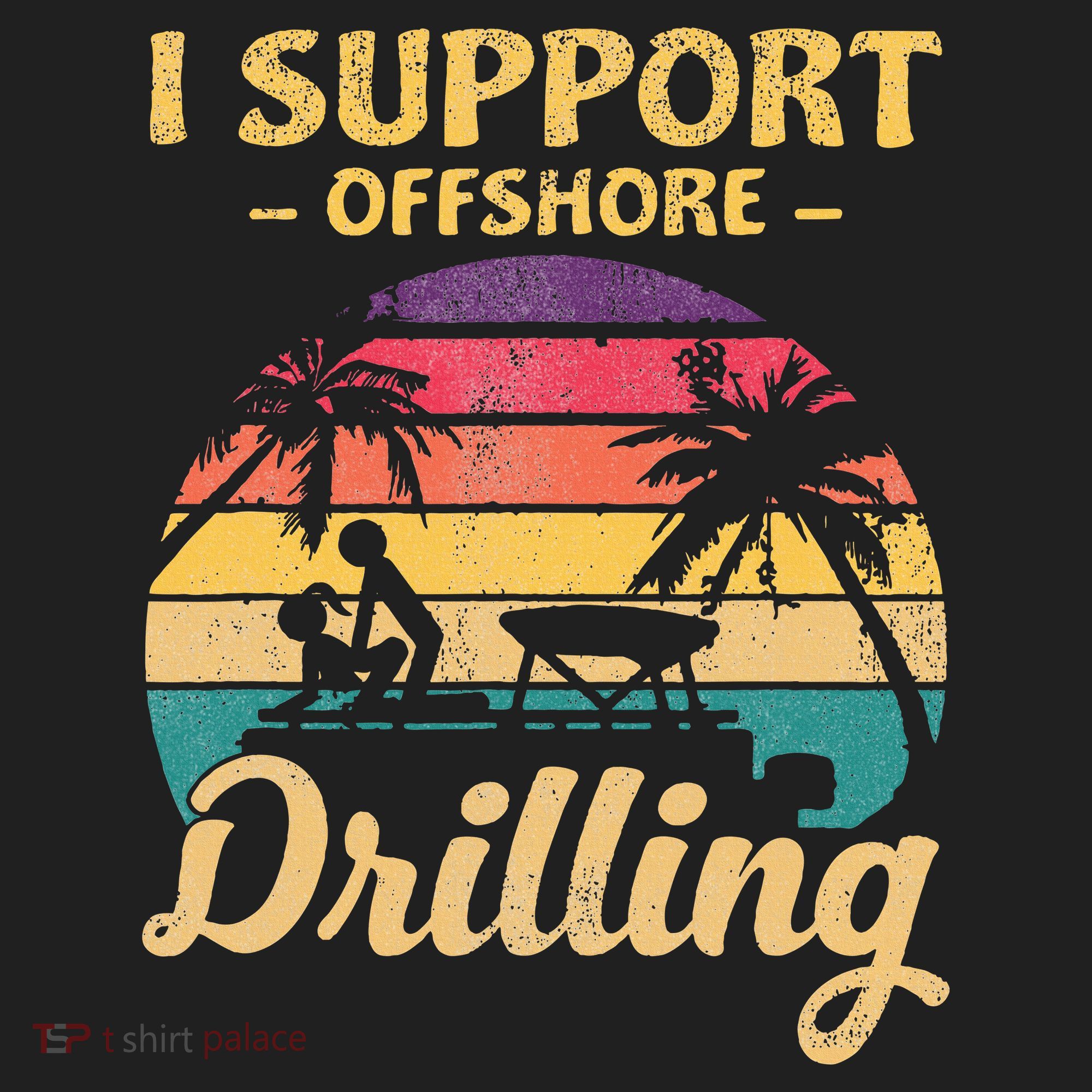 Funny I Support Offshore Drilling Pontoon Boat Hat