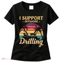 Funny I Support Offshore Drilling Pontoon Boat Women's T-Shirt thumb 0