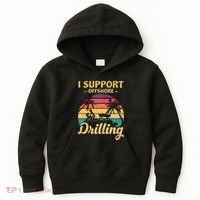 Funny I Support Offshore Drilling Pontoon Boat Kids Hoodie thumb 0