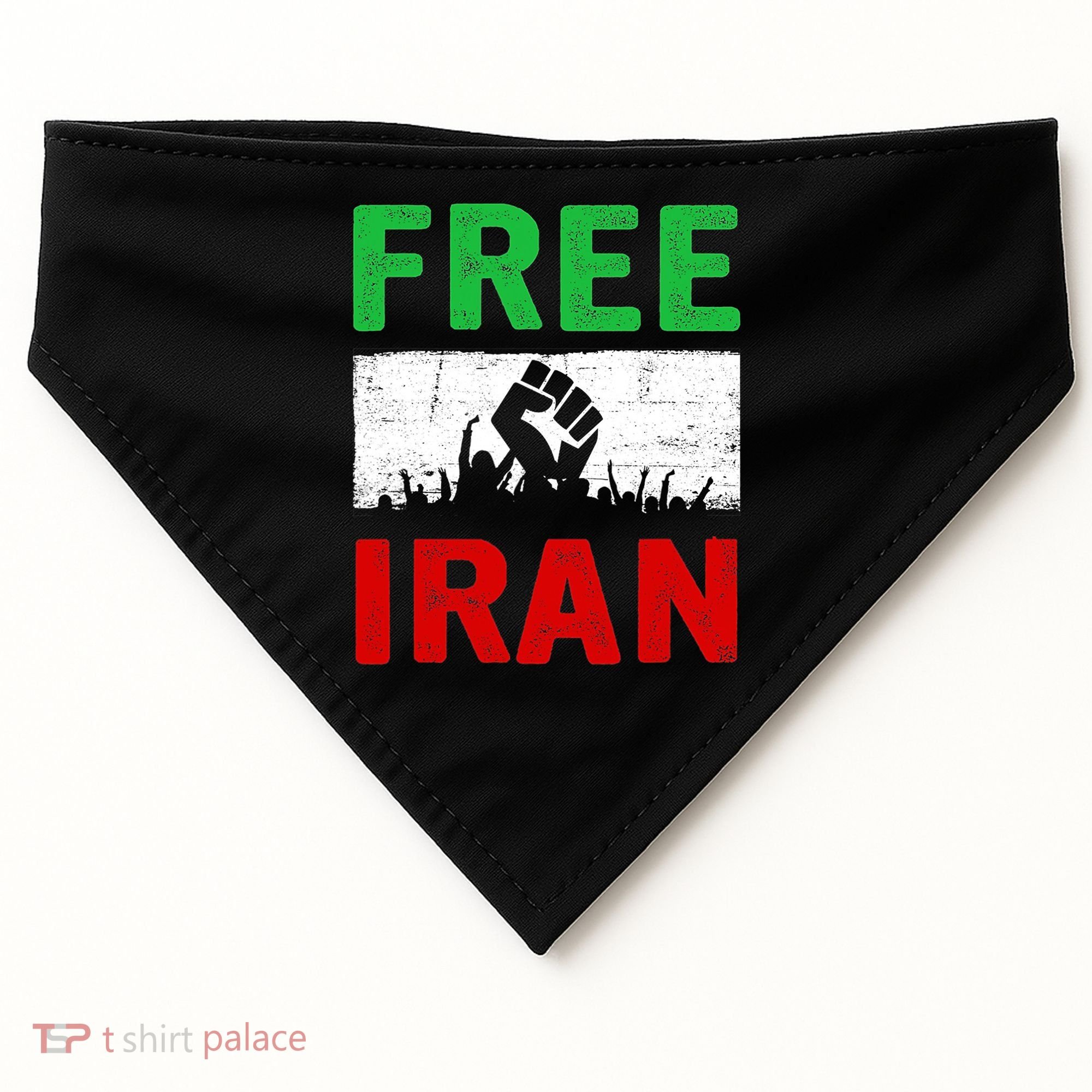 Free Iran Stand With The Women Of Iran USA-Made Doggie Bandana