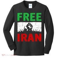 Free Iran Stand With The Women Of Iran Kids Long Sleeve Shirt thumb 0