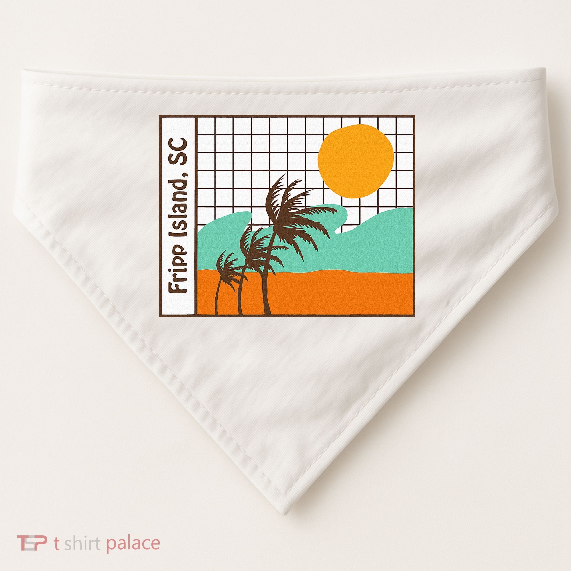 Fripp Island South Carolina Beach USA-Made Doggie Bandana