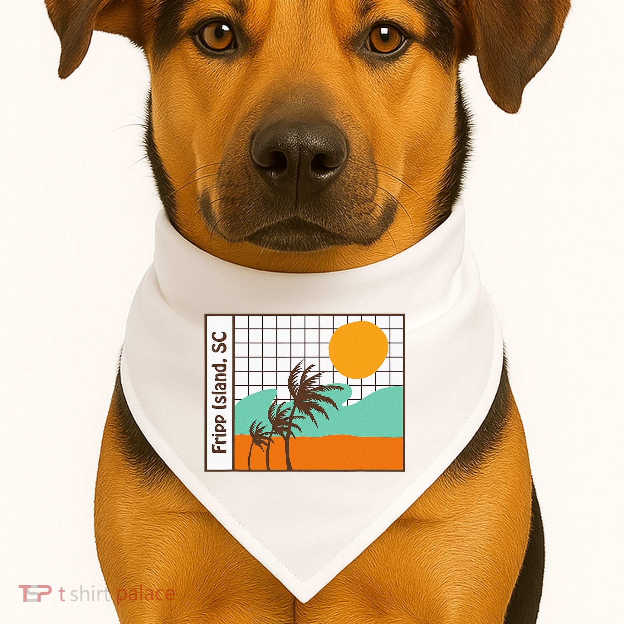 Fripp Island South Carolina Beach USA-Made Doggie Bandana