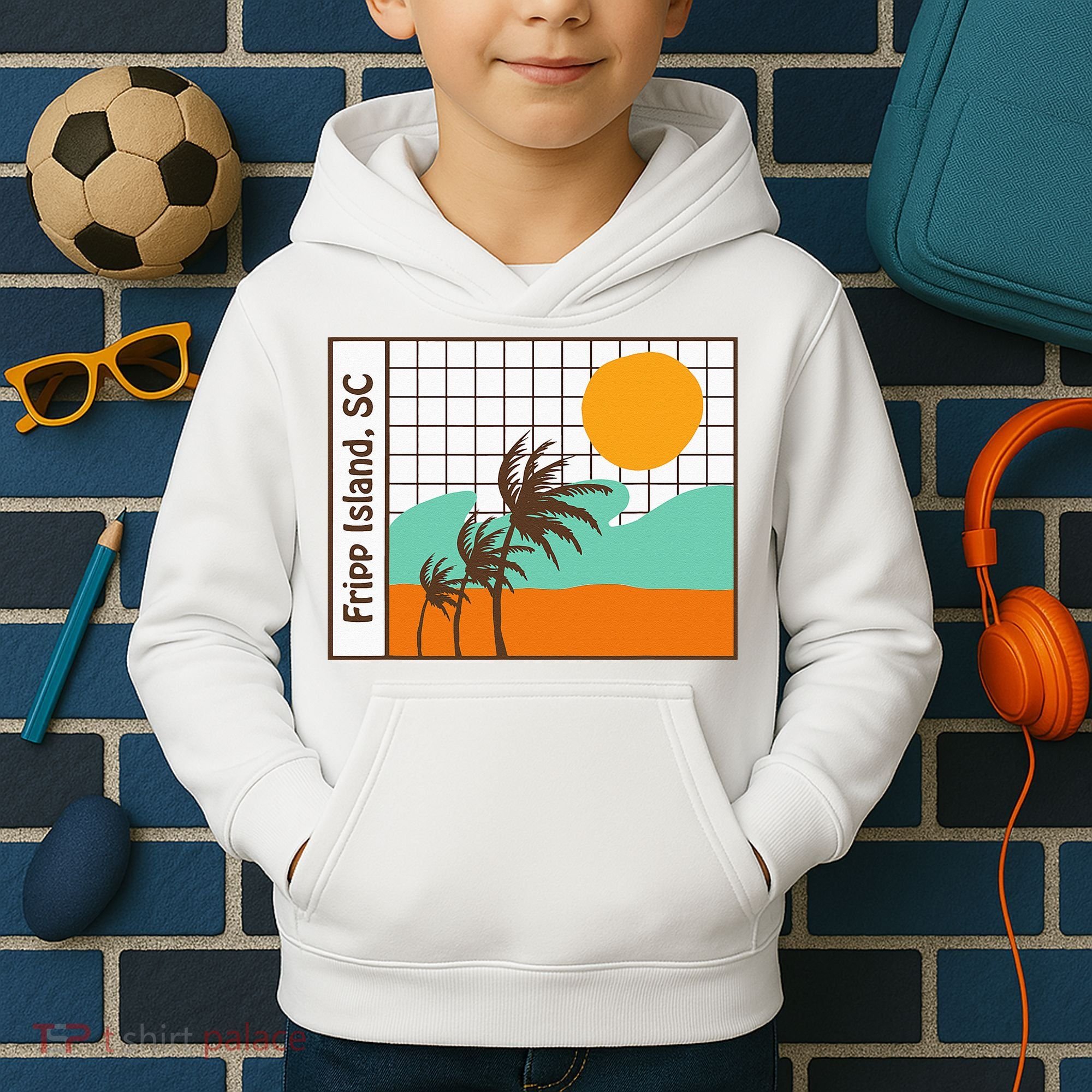 Fripp Island South Carolina Beach Kids Hoodie