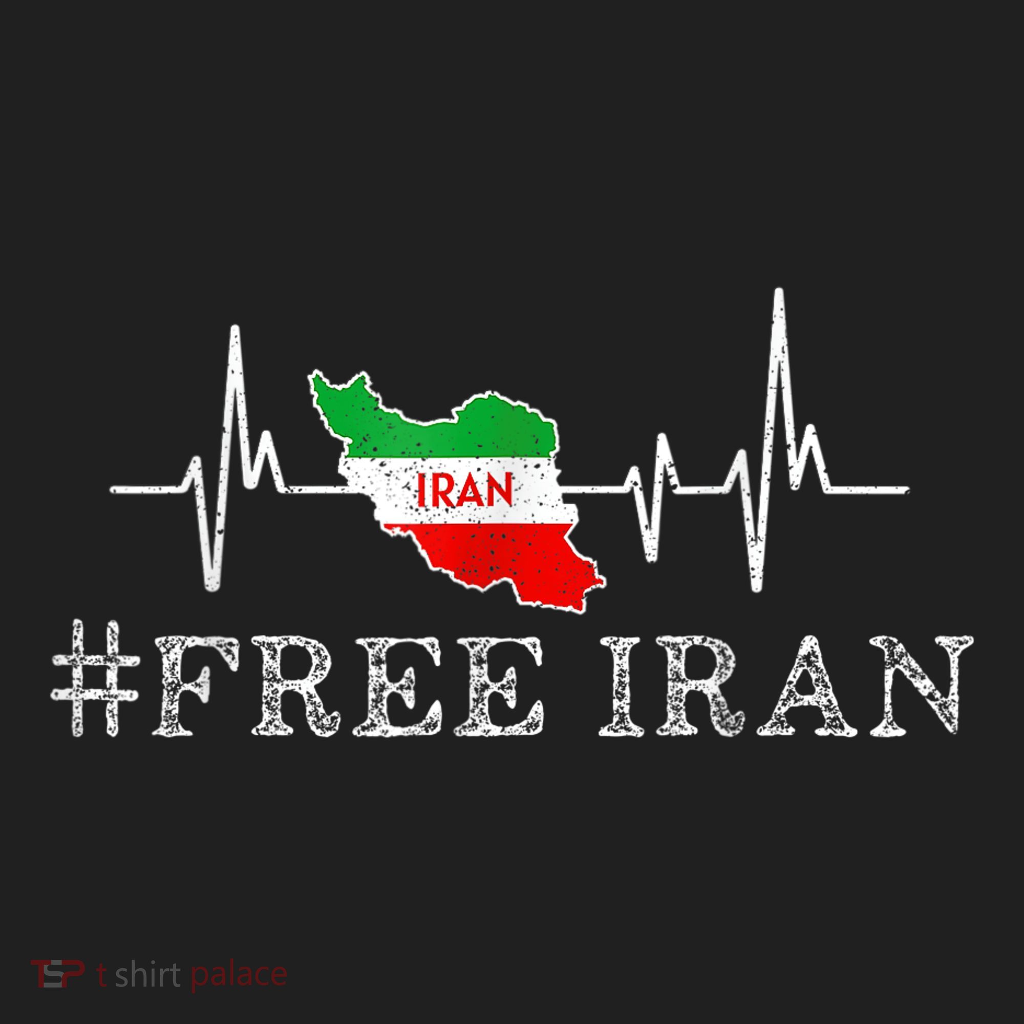 Free Iran Symbol Flag Heartbeat Freedom Love Tumbler