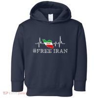 Free Iran Symbol Flag Heartbeat Freedom Love Toddler Hoodie thumb 0
