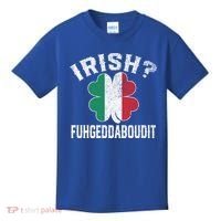 Fuhgeddaboudit Italian St Patrick's Day Italy Flag Shamrock Great Gift Kids T-Shirt thumb 0
